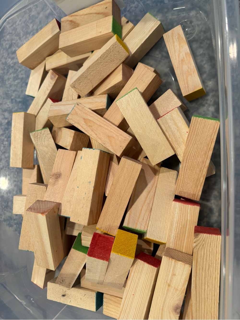 Wooden Building Blocks Set for Kids - Natural 63 pieces